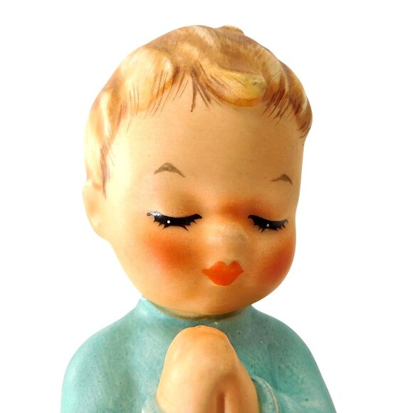 Vintage Goebel Hummel Praying Boy Figurine Bless Us All 1957 West Germany BYJ16 - Picture 3 of 9